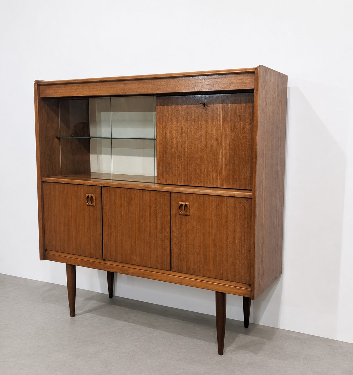 Highboard scandinave vintage en teck – Image 3