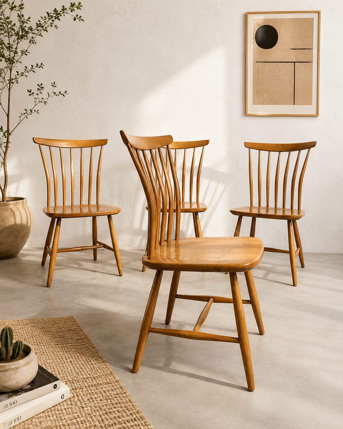 Quatre chaises suédoises Akerblom 1950