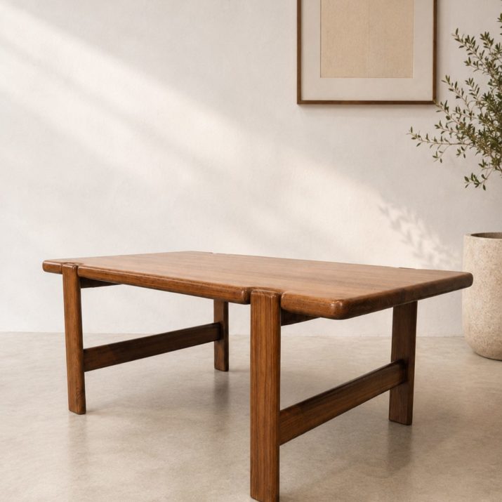 Table basse danoise en teck massif
