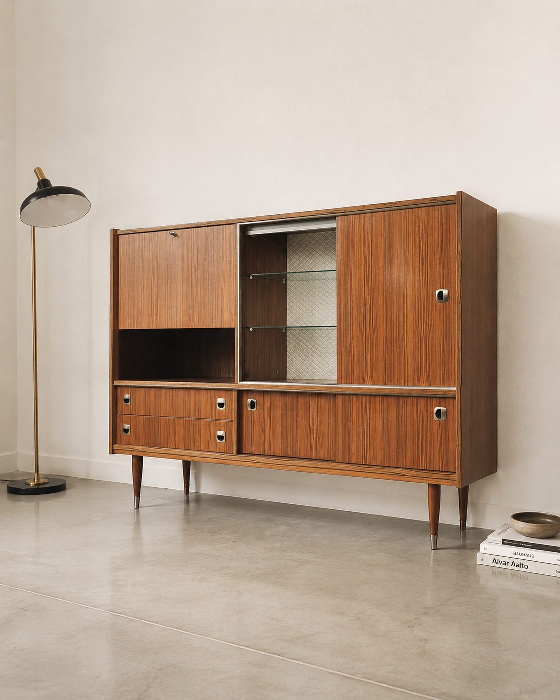 Highboard vaisselier vintage années 60