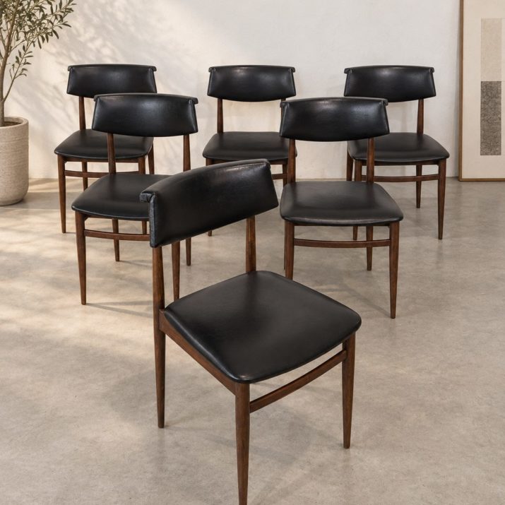 Suite de 6 chaises Mid-Century