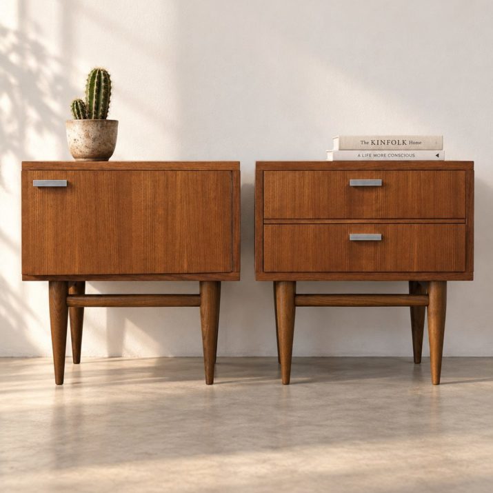 Paire de tables de chevet vintage