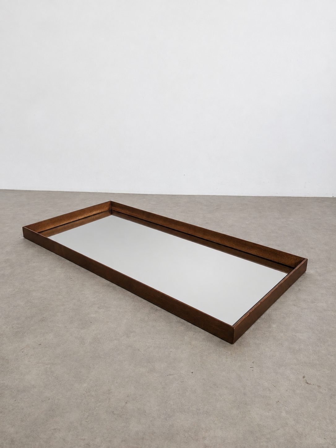 Miroir rectangulaire avec cadre en bois brun – Image 3