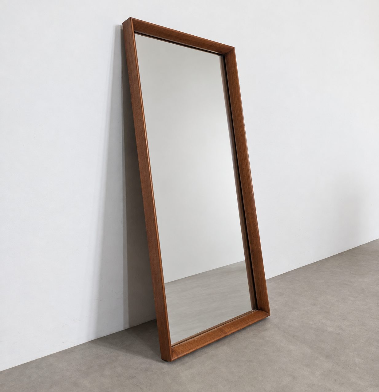 Miroir rectangulaire avec cadre en bois brun – Image 8